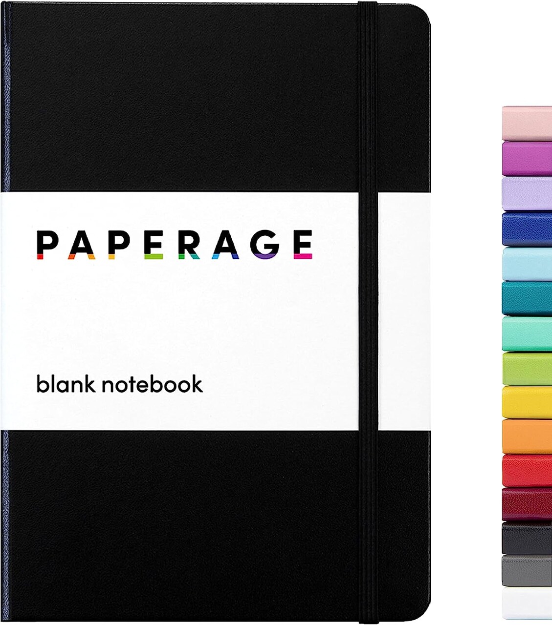 Blank Journal Notebook, (Black), 160 Pages, Medium 5.7 Inches X 8 Inches - 100 Gsm Thick Paper, Hardcover